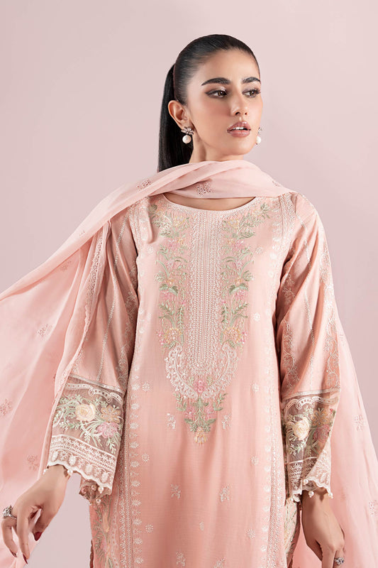 3 Piece Embroidered Dobby Suit